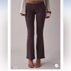 Kimchi Blue at Urban Outfitters Slim Boot Flare Pants in Chocolate
